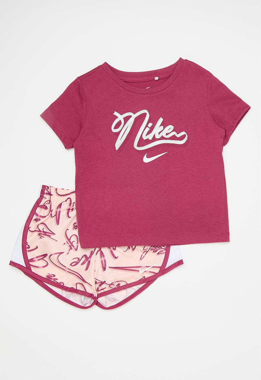 Nike - Nike essentials all-over print tempo set - washed coral