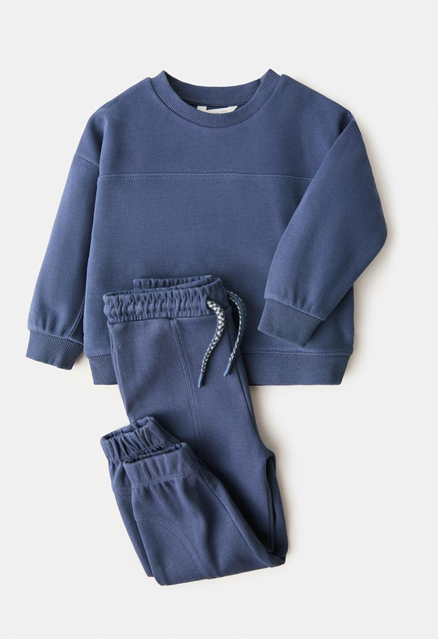 MANGO - Sweatshirt pique - dark blue