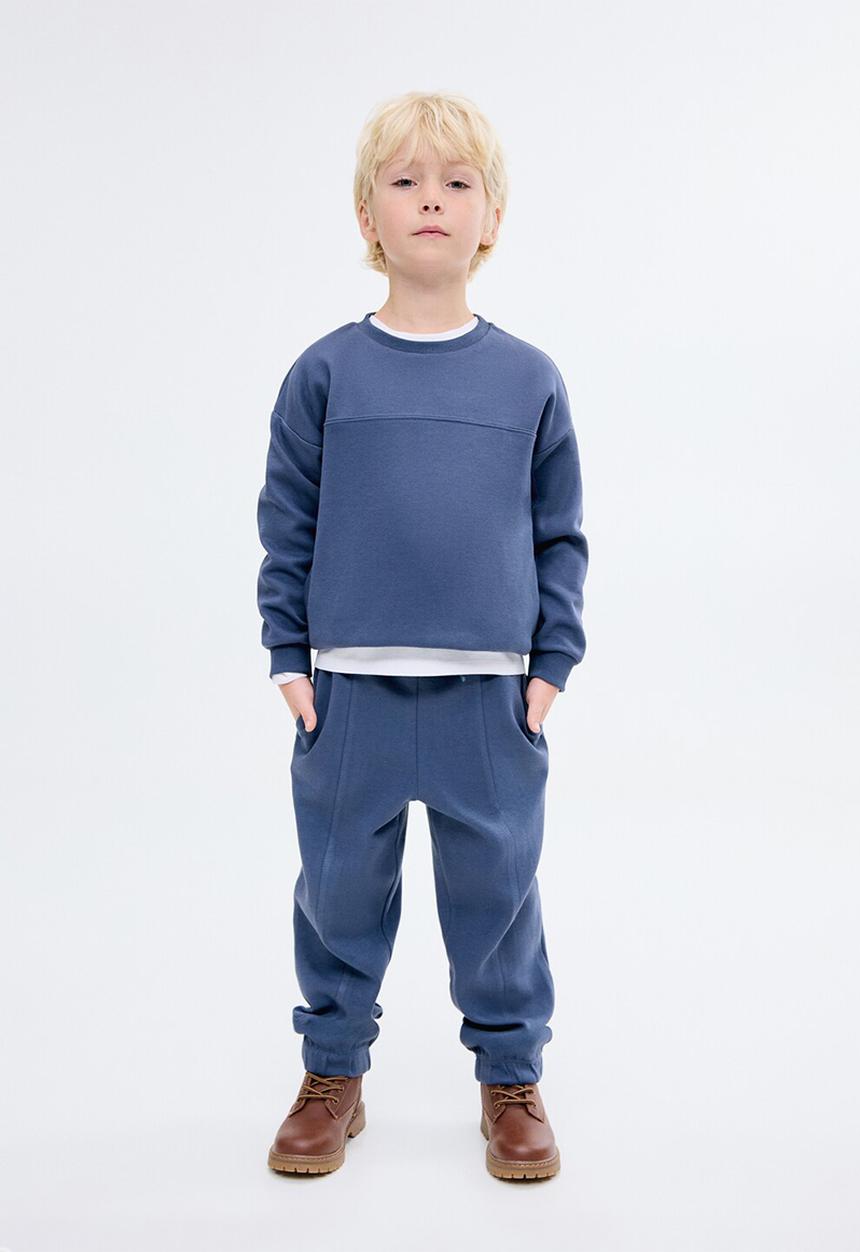 MANGO - Sweatshirt pique - dark blue