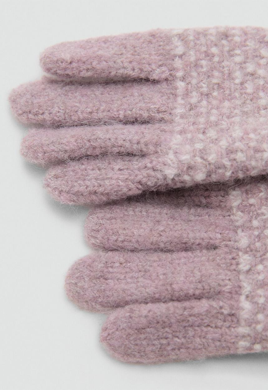 MANGO - Gloves OSLOPG - Light/Pastel Pink