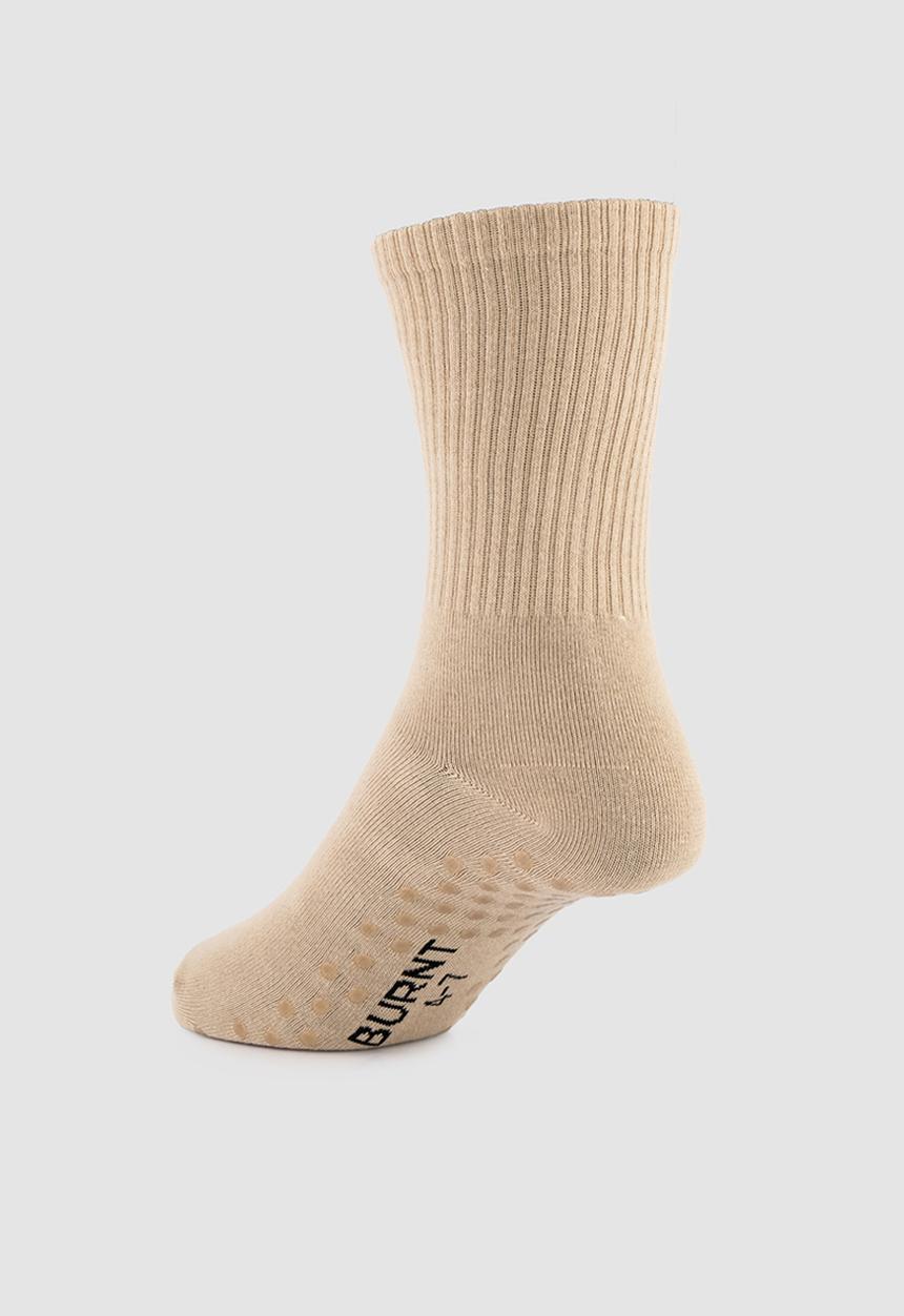 Burnt  - Studio Grip Sock - Cashew