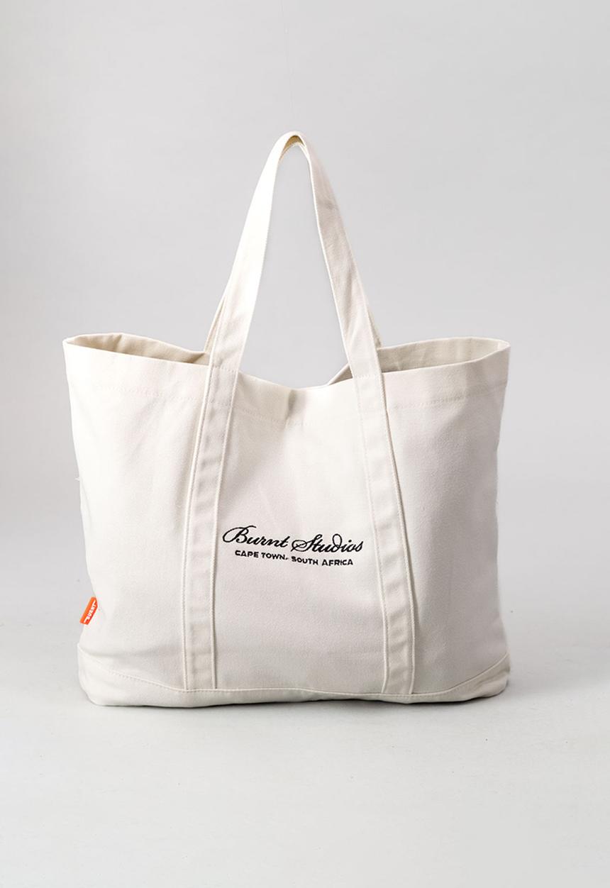 Burnt  - Essential Tote Bag - Cream