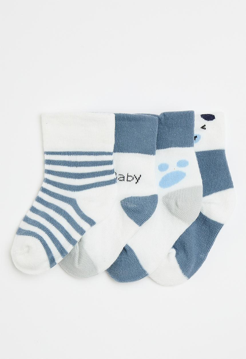 Pop Candy - Cotton tube socks - blue/white