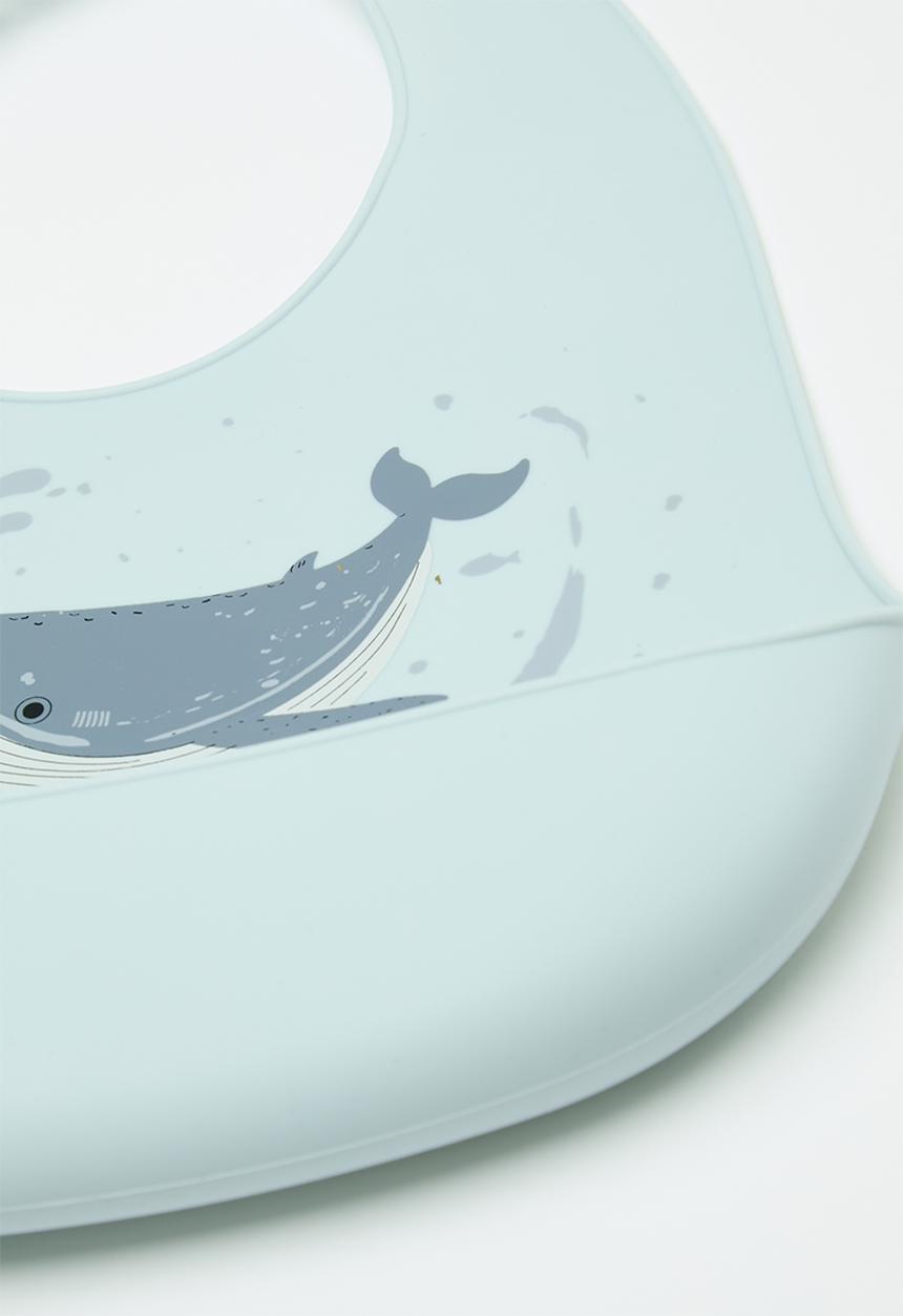 Pop Candy - 2 pack silicone bib - blue/multi