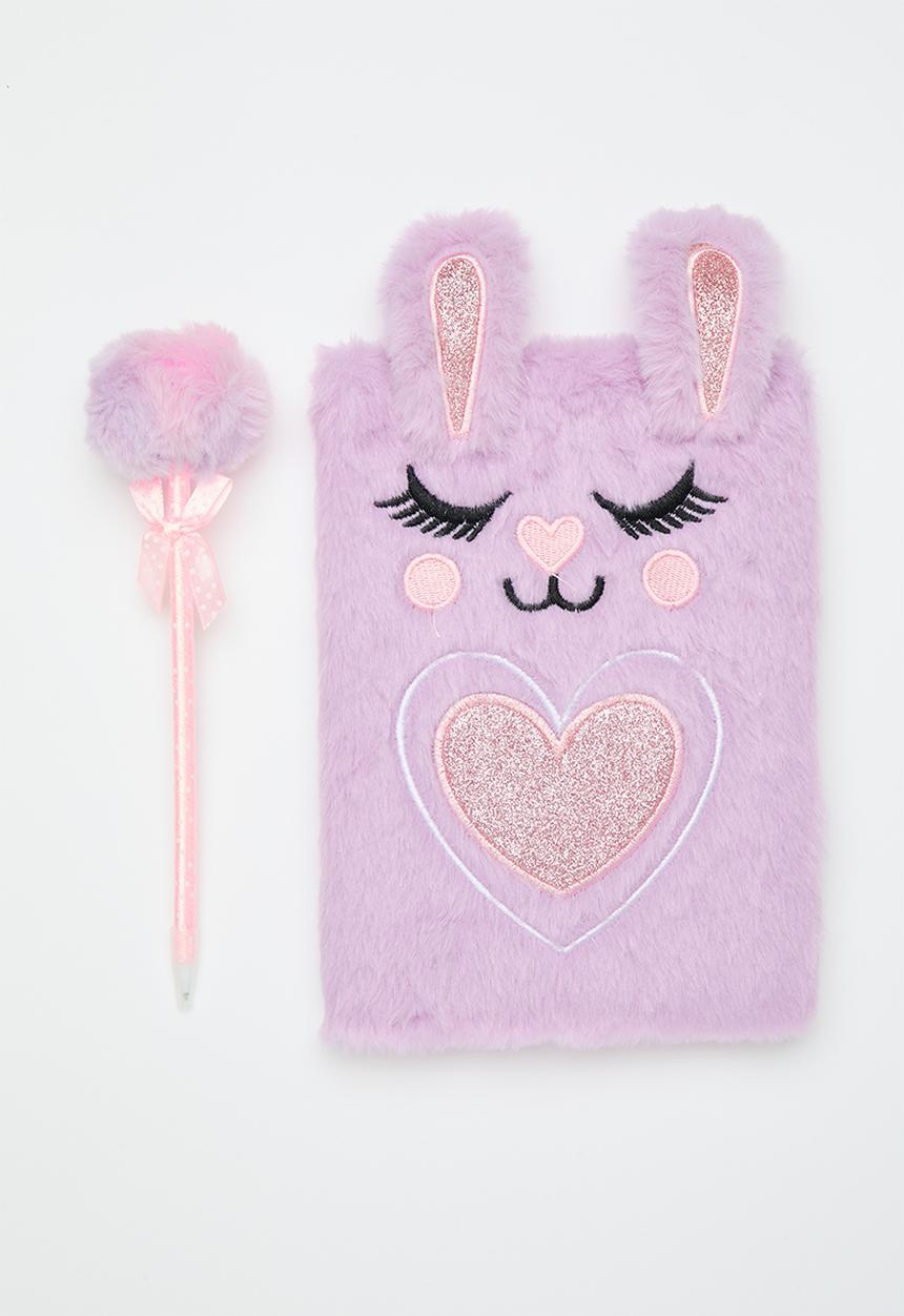 Pop Candy - Plush bunny notebook - purple