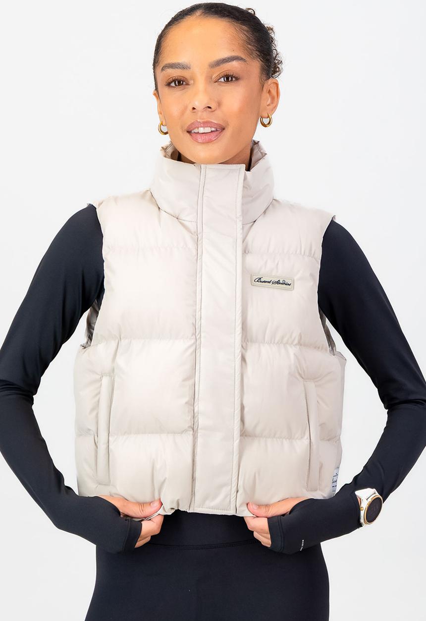Burnt  - Montana Thermolite Puffer Gilet - Cream