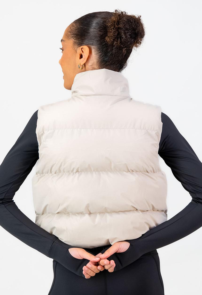 Burnt  - Montana Thermolite Puffer Gilet - Cream