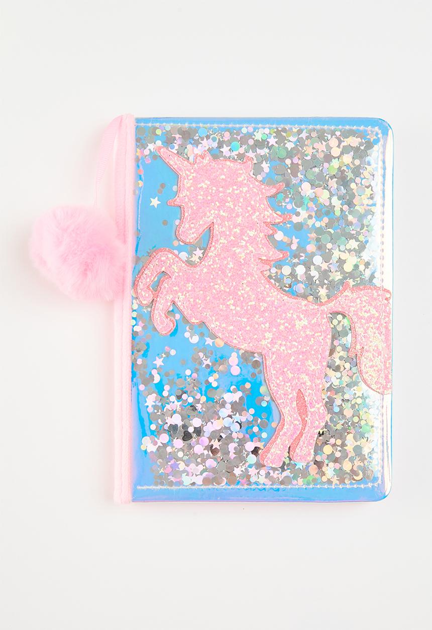 Pop Candy - Applique pony notebook - pink/sequins