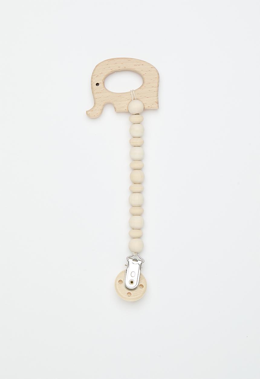 Pop Candy - 2 pack wooden pacifier chain - natural