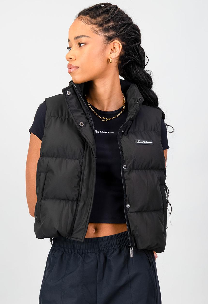 Burnt  - Montana Thermolite Puffer Gilet - Black