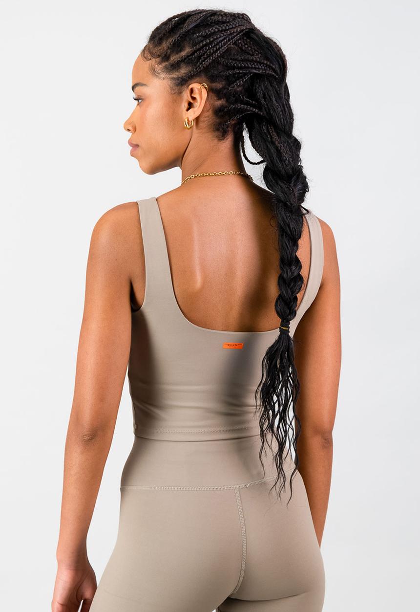 Burnt  - Aria Supportive Tank - Cashew