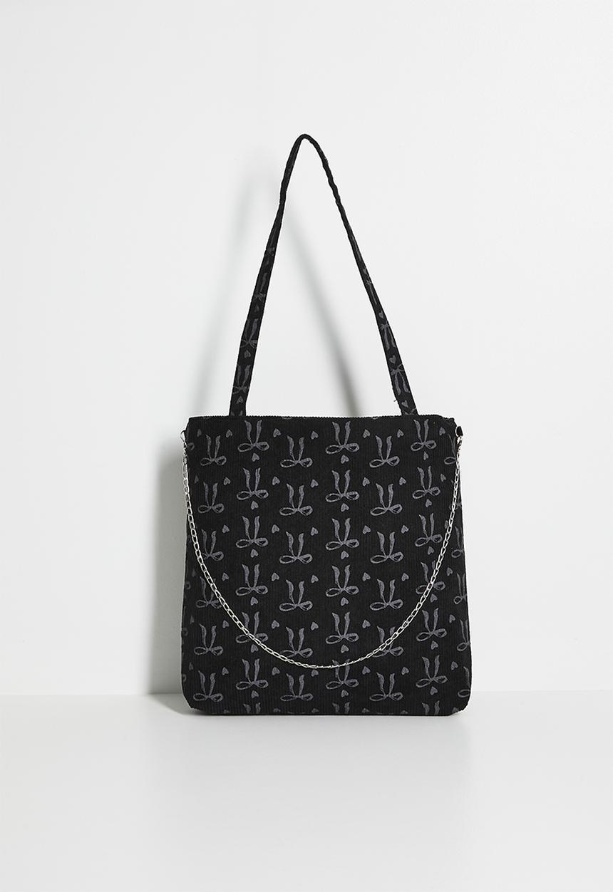 Pop Candy - Corduroy tote bag - black