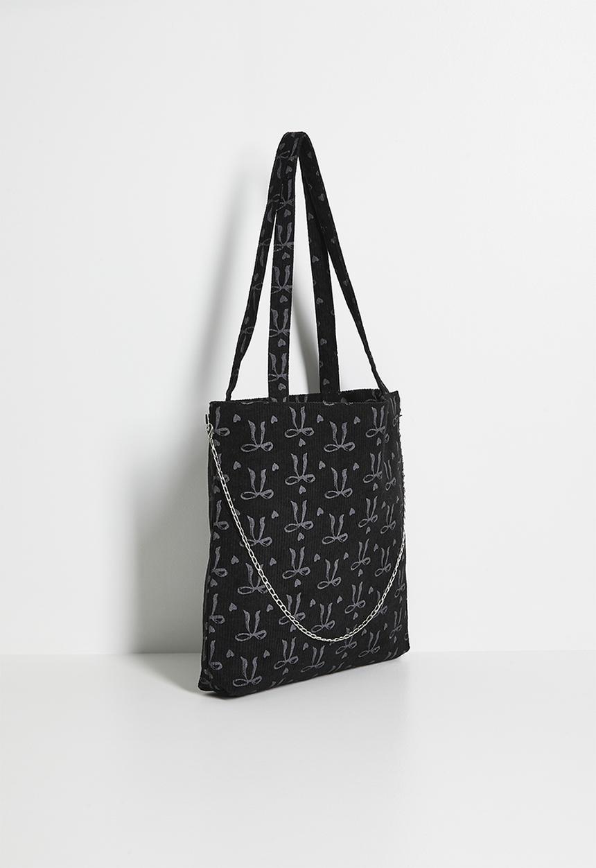 Pop Candy - Corduroy tote bag - black