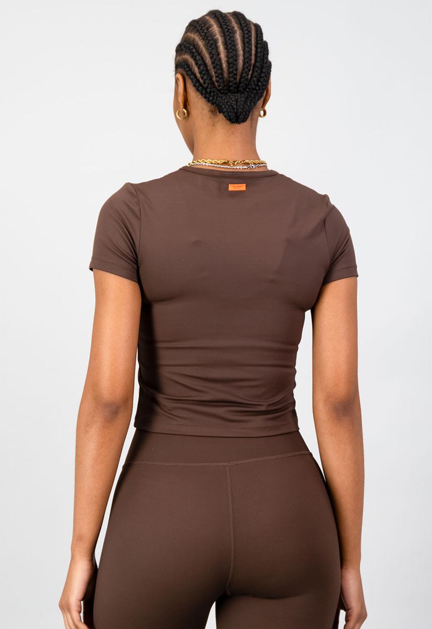 Burnt  - Olivia Fitted Tee - Hazel
