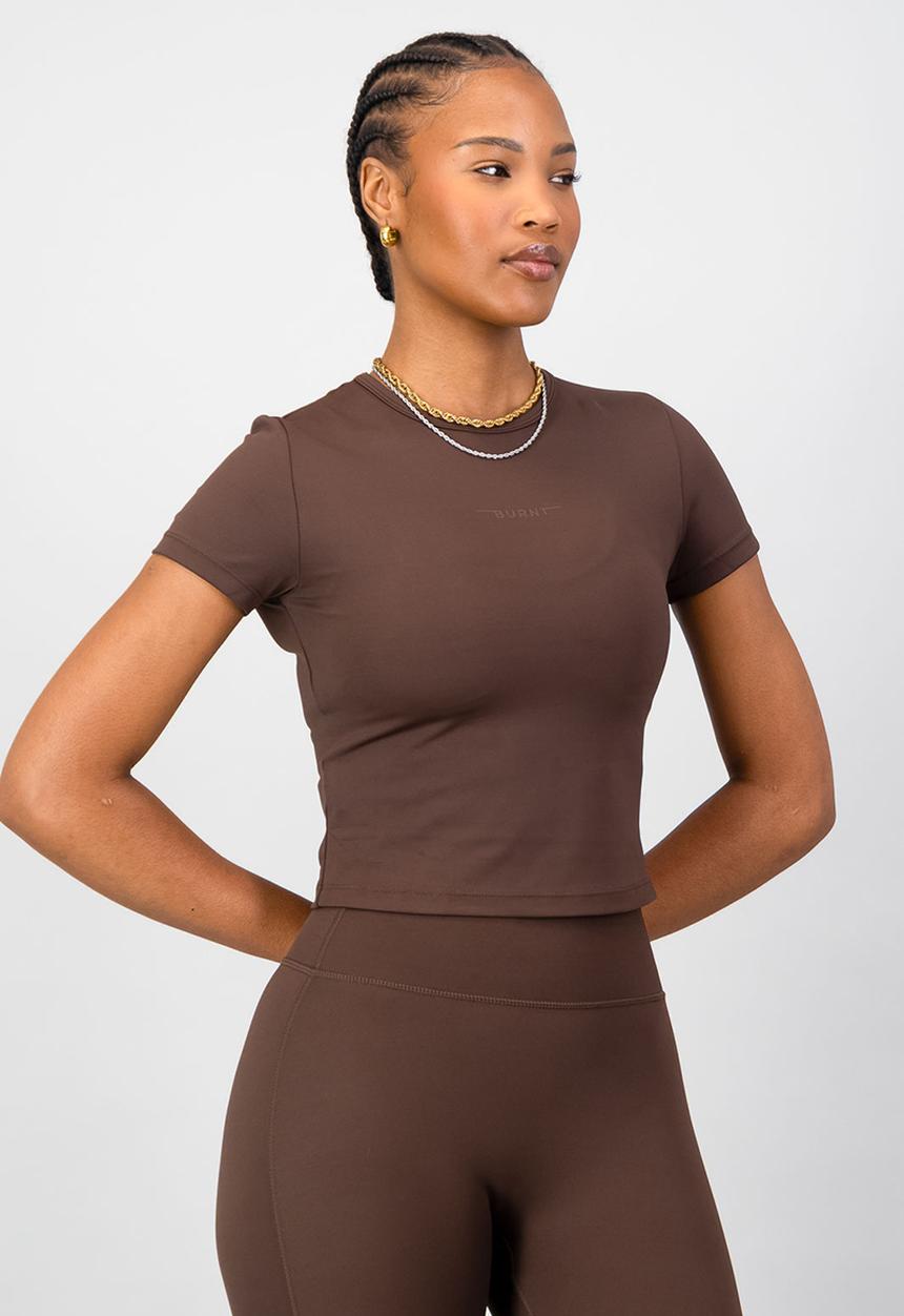 Burnt  - Olivia Fitted Tee - Hazel
