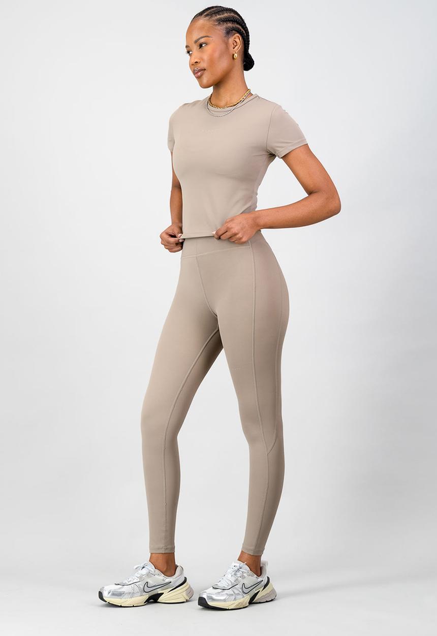 Burnt  - Olivia Fitted Tee - Cashew