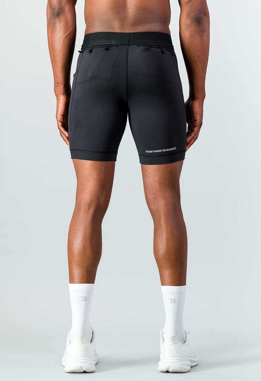 Burnt  - Trackpro Men's Half Tights - Reflective