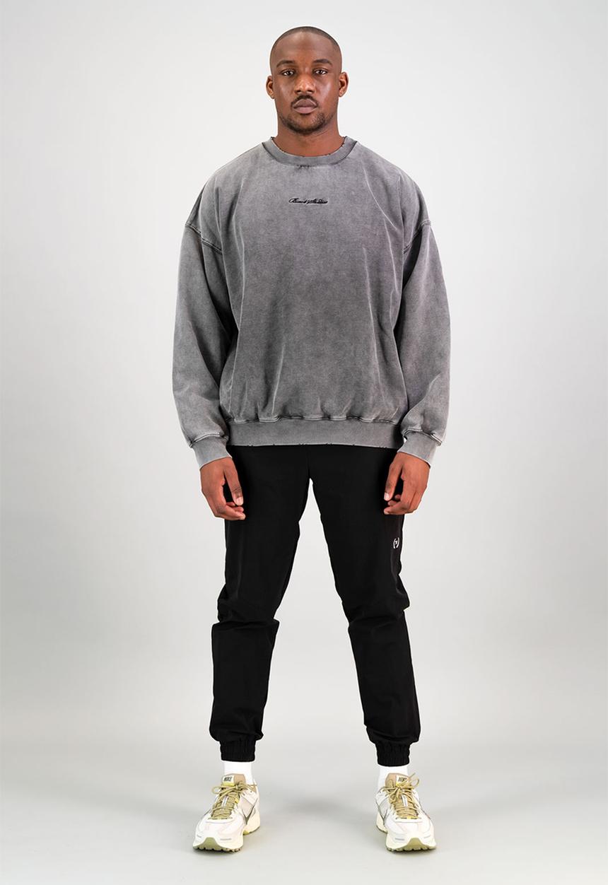 Burnt  - Ultra Heavy Crew Top - Acid Black