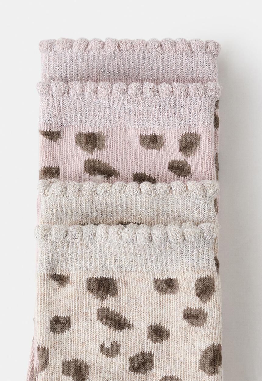 MANGO - 2 pack patterned socks - brown