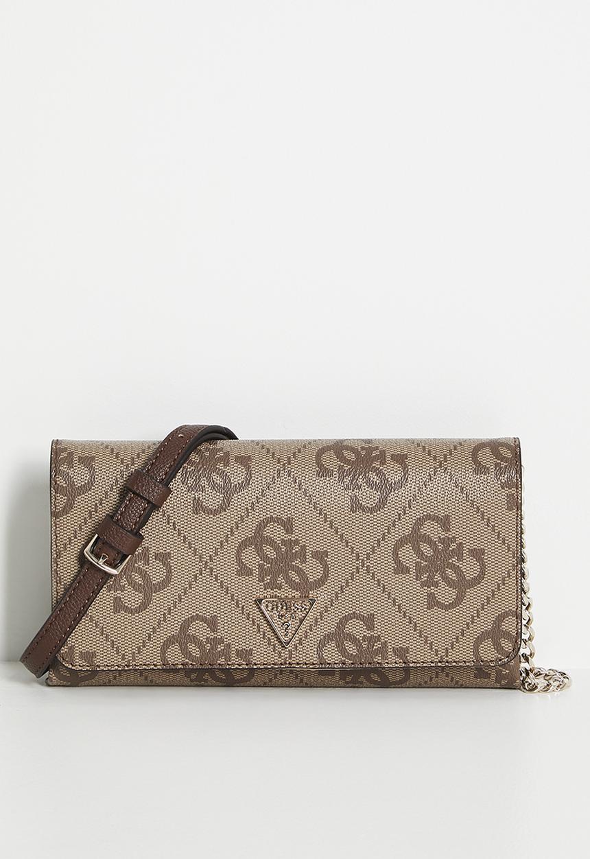 GUESS - Noelle ii crossbody flap organizer - latte logo/brown