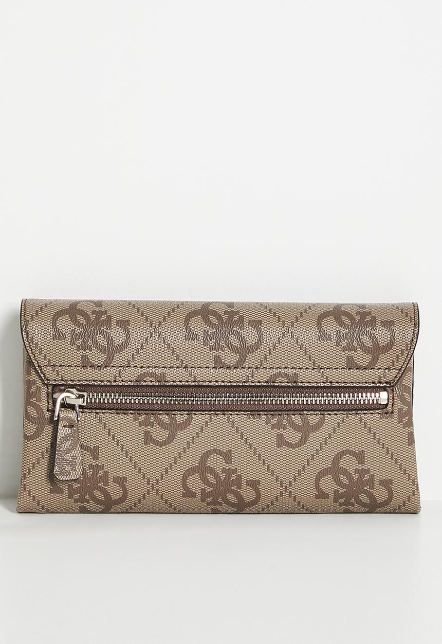 GUESS - Noelle ii crossbody flap organizer - latte logo/brown