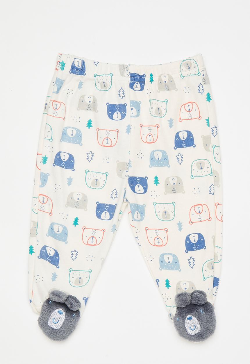 Pop Candy - Footed leggings - white/bear multi
