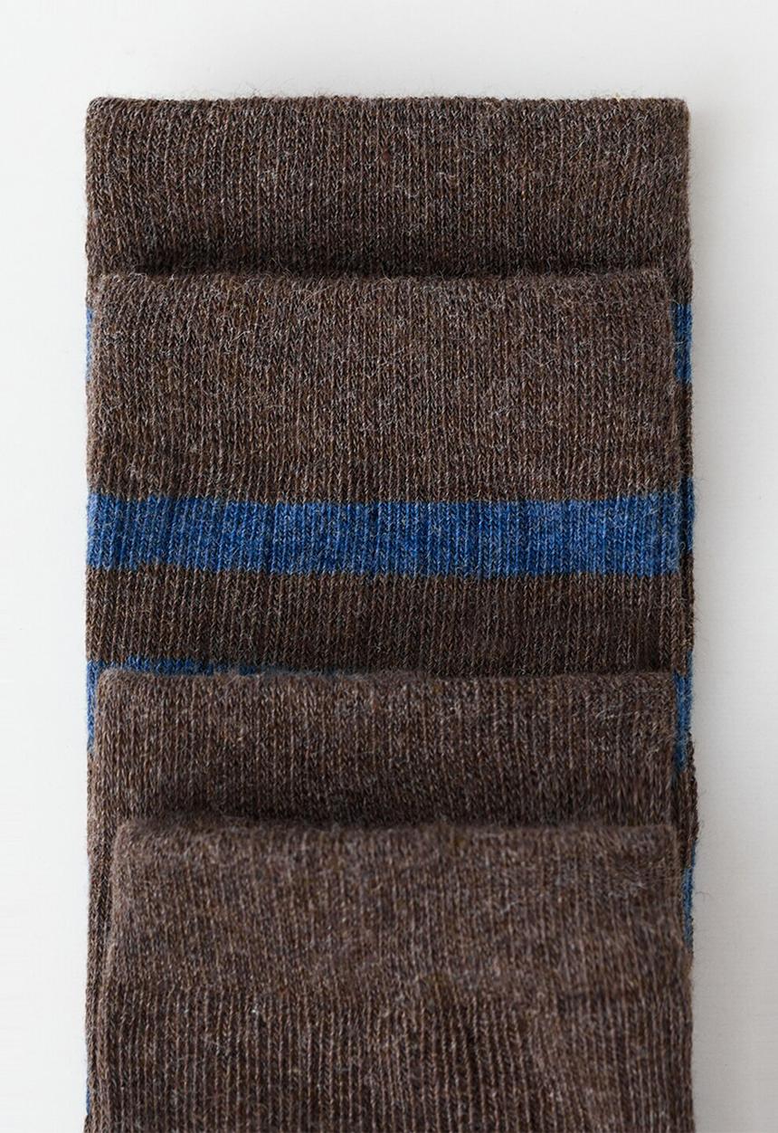 MANGO - Socks RIBSTRIP - Brown