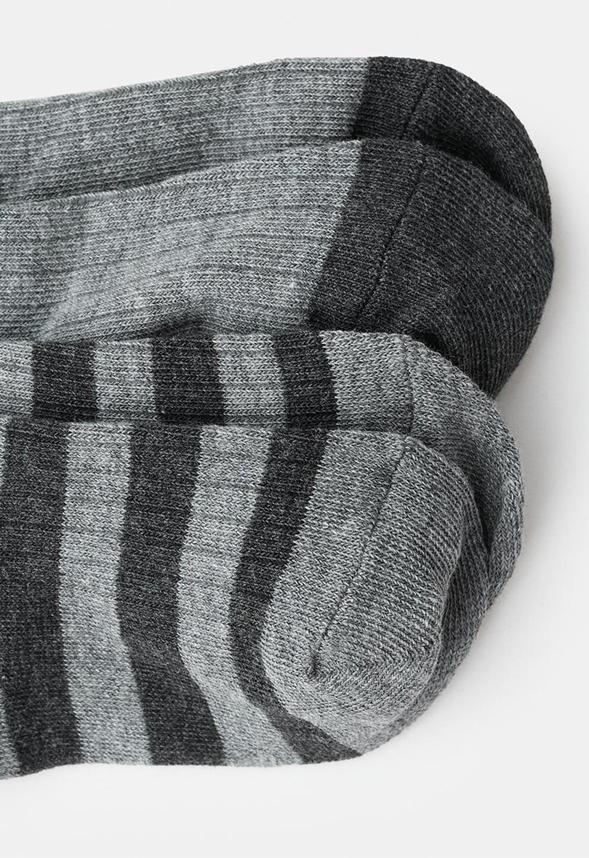 MANGO - Socks RIBSTRIP - Medium Gray