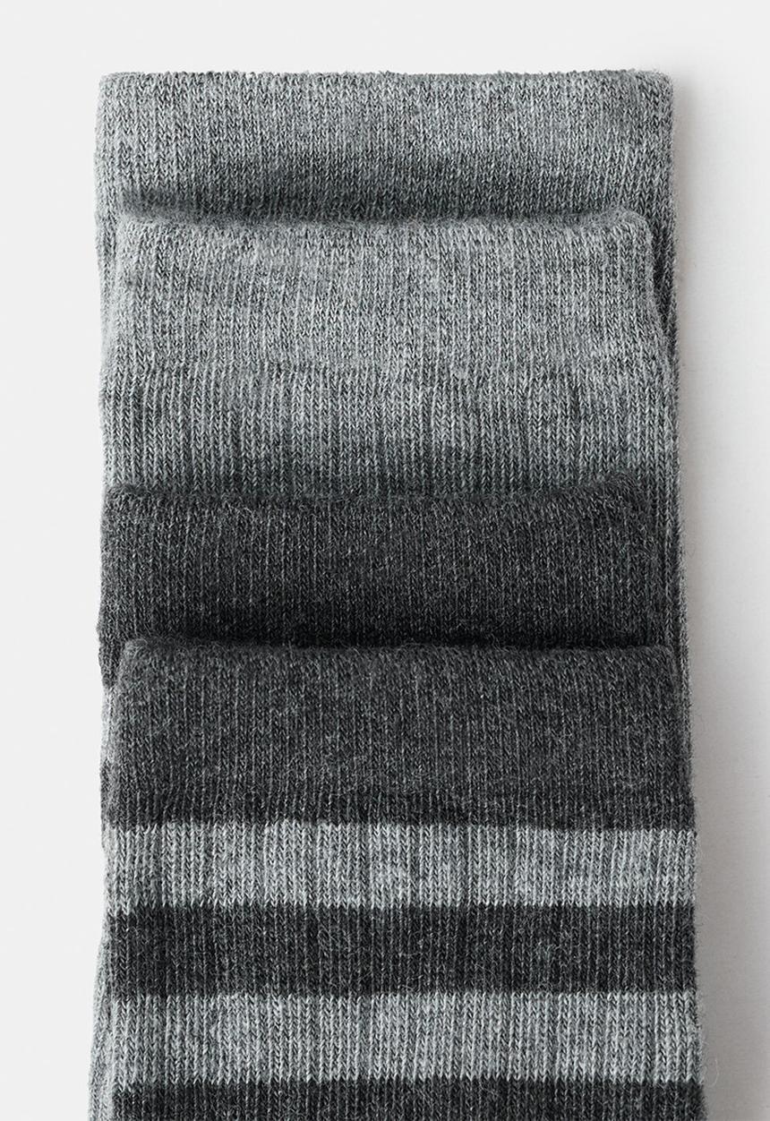 MANGO - Socks RIBSTRIP - Medium Gray