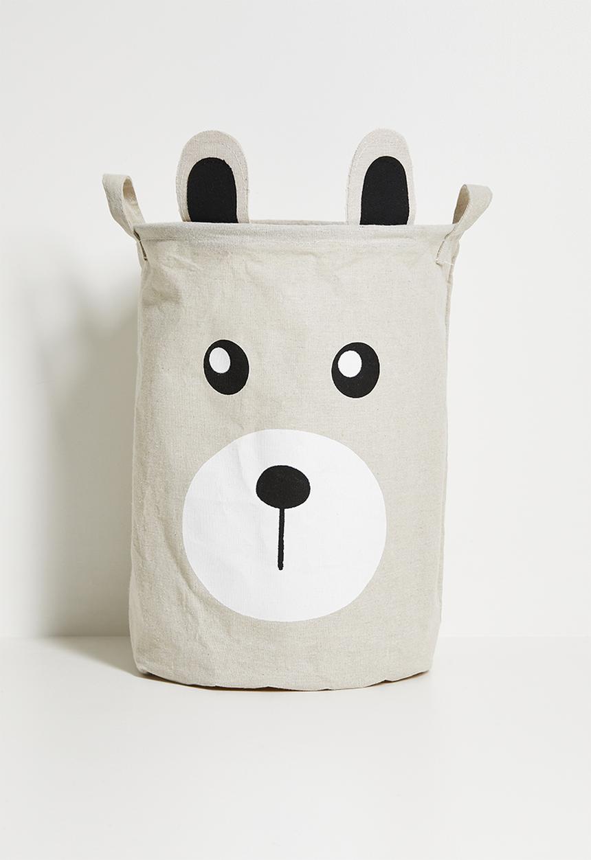 Pop Candy - Bear design storage bag - oatmeal