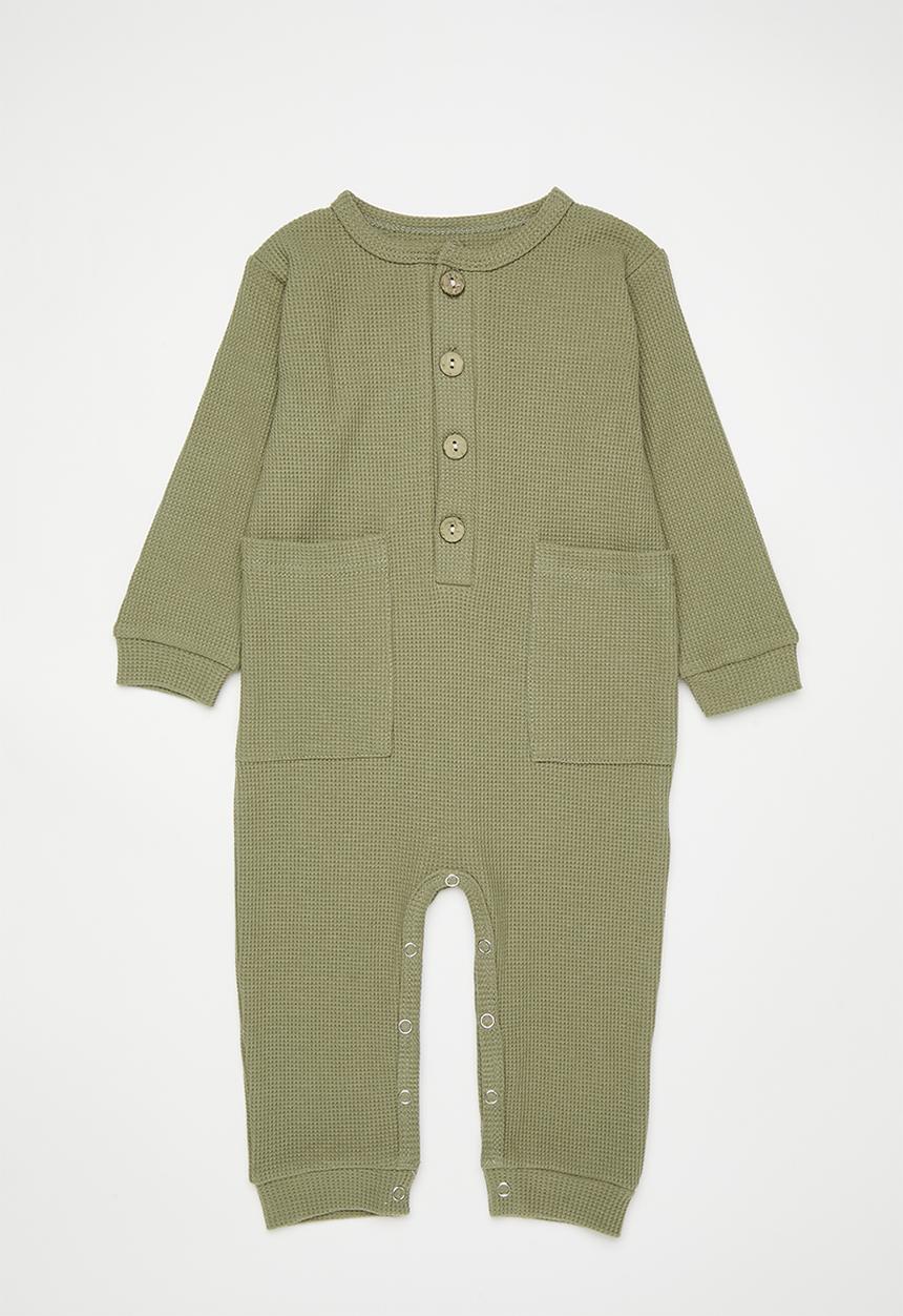 Pop Candy - Long sleeve romper - army green