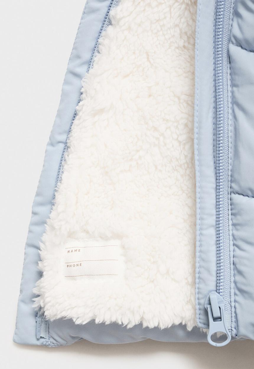 MANGO - Puffer coat teddy - light/pastel blue