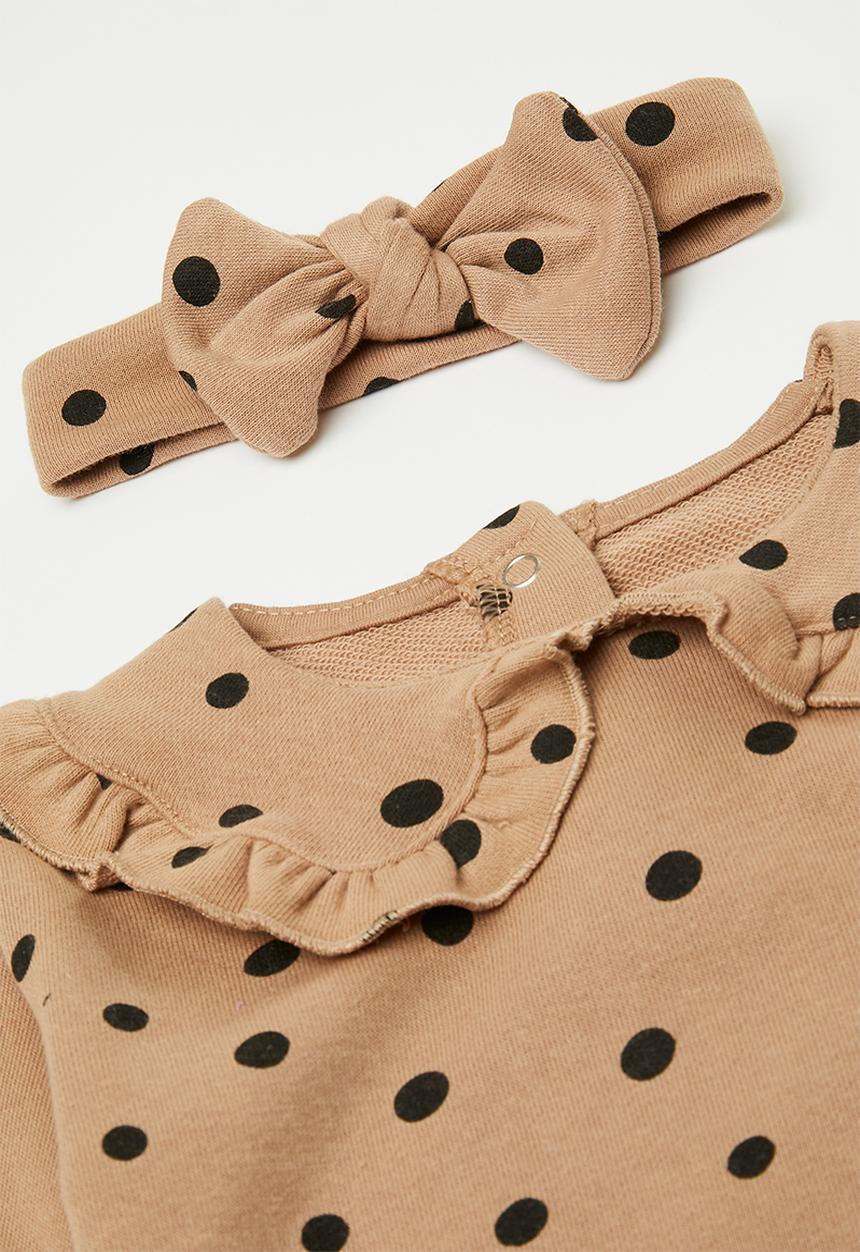 Pop Candy - Sweater and legging set with headband - tan/black/multi