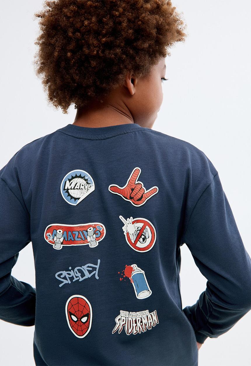 MANGO - T-shirt avespide - navy