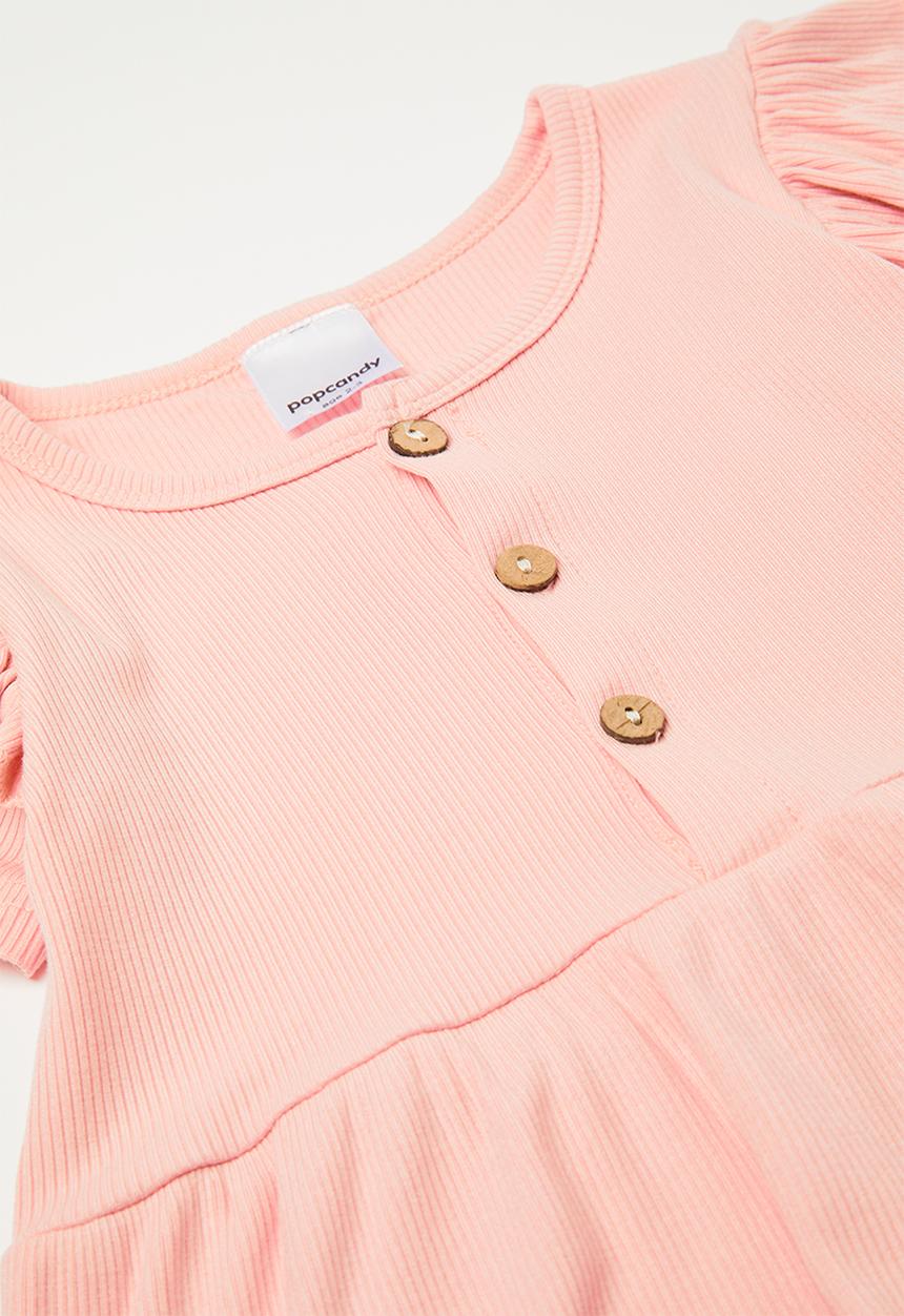 Pop Candy - Peplum tee & flared legging set - pink