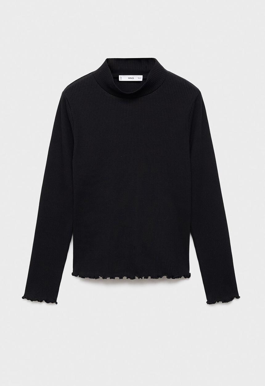MANGO - T-Shirt TURBORIB - black