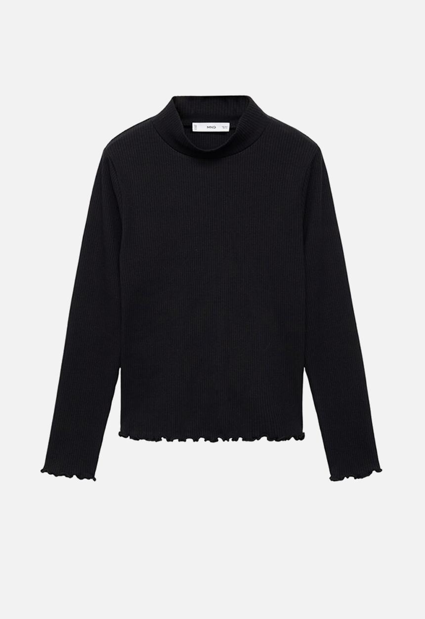 MANGO - T-Shirt TURBORIB - black
