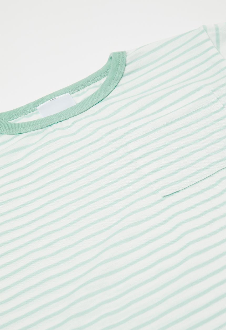 Pop Candy - Tee & shorts set - faded teal/stripes