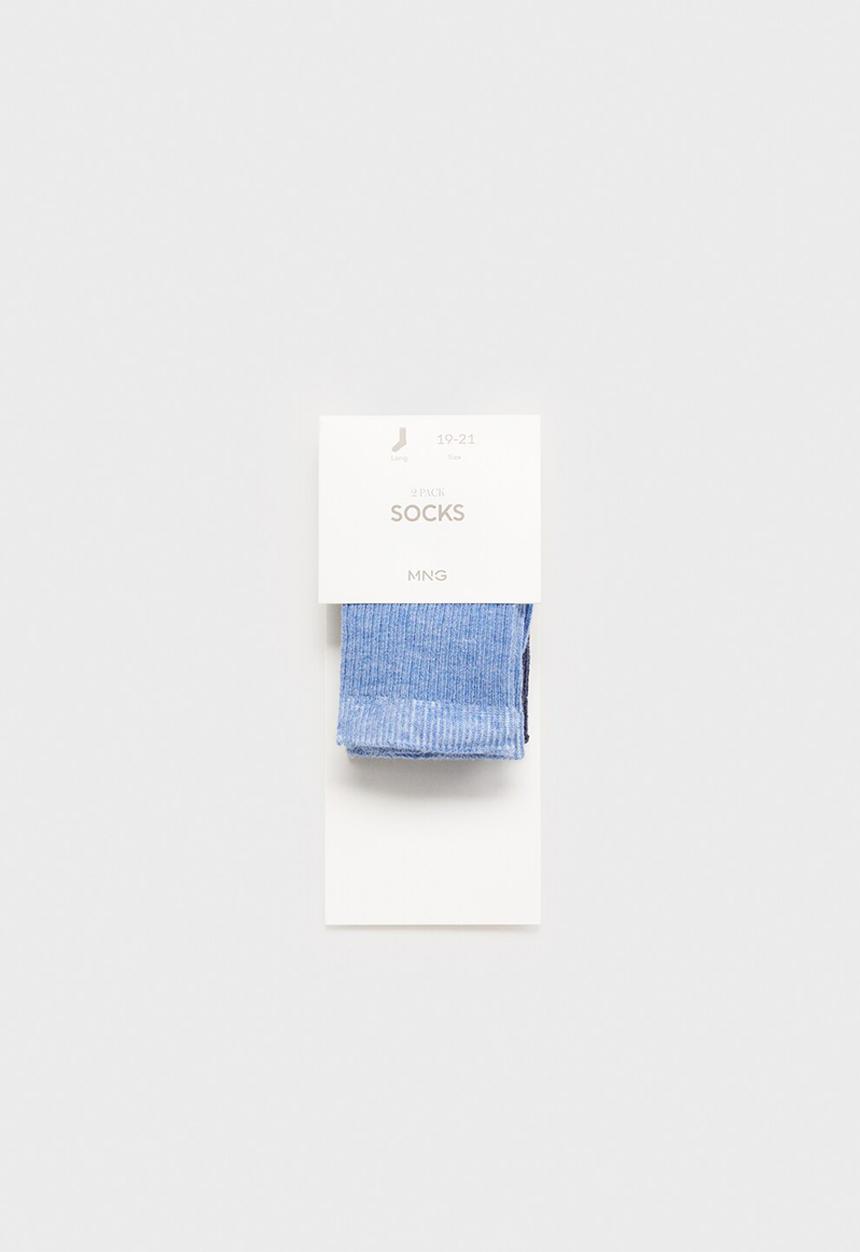 MANGO - Socks ribb - medium blue