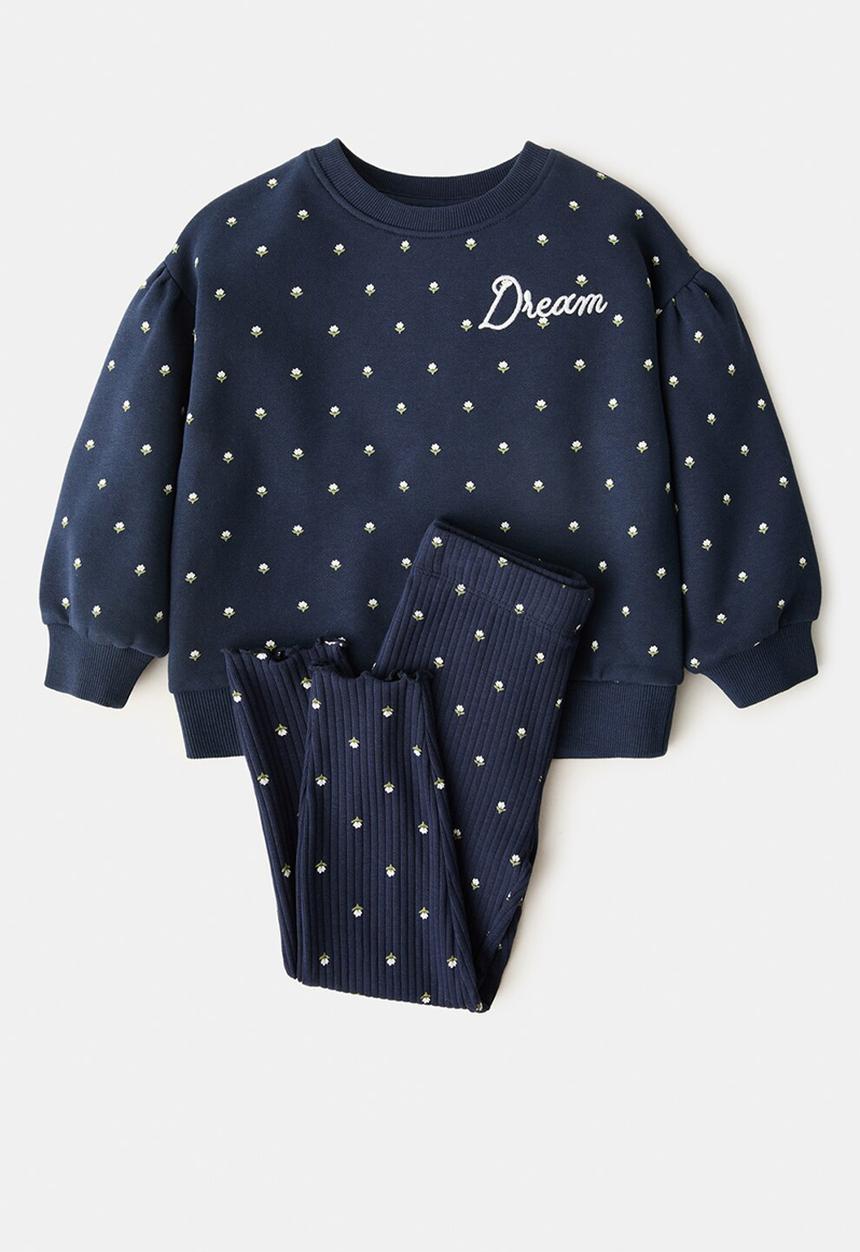 MANGO - Embroidered sweatshirt - navy