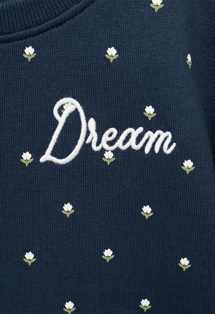 MANGO - Embroidered sweatshirt - navy