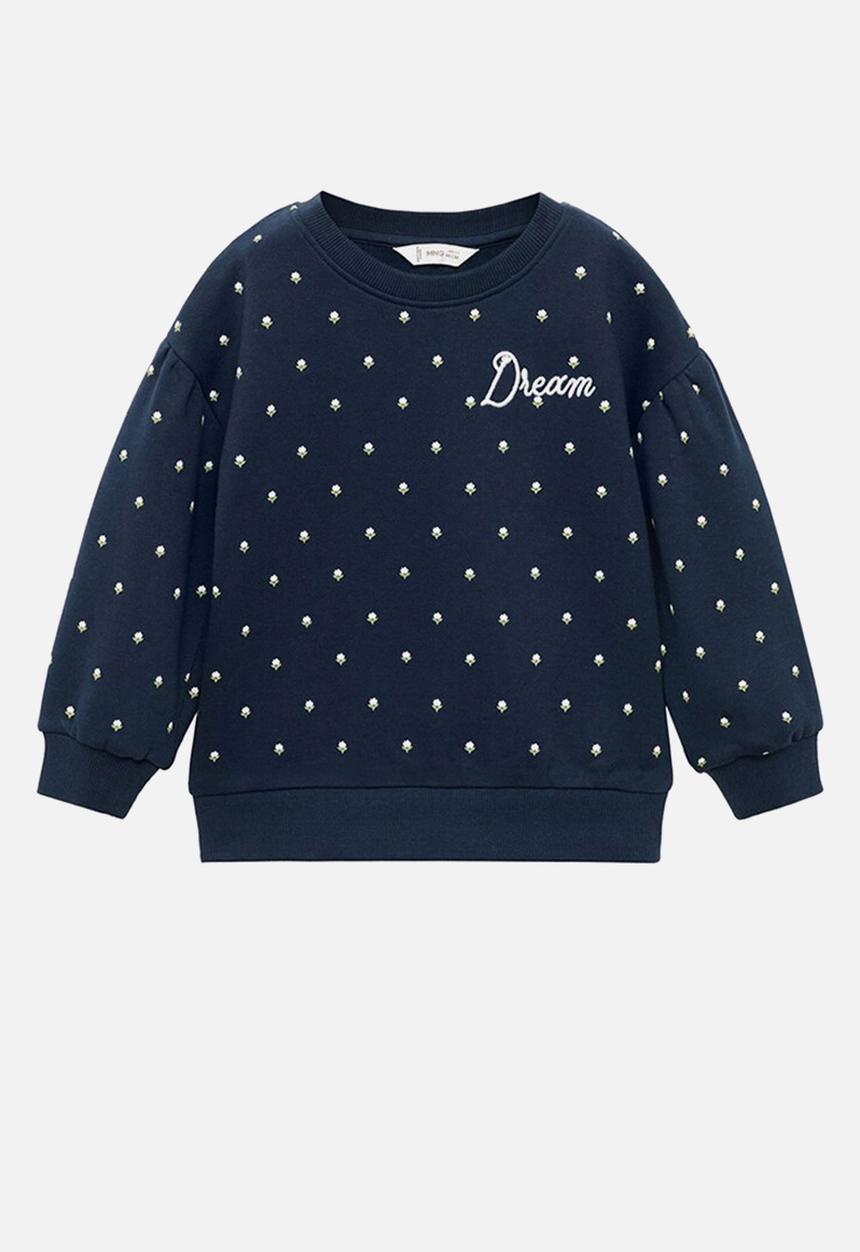 MANGO - Embroidered sweatshirt - navy