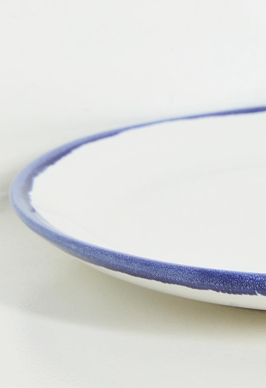 Urchin Art - Crab side plate - Blue & White