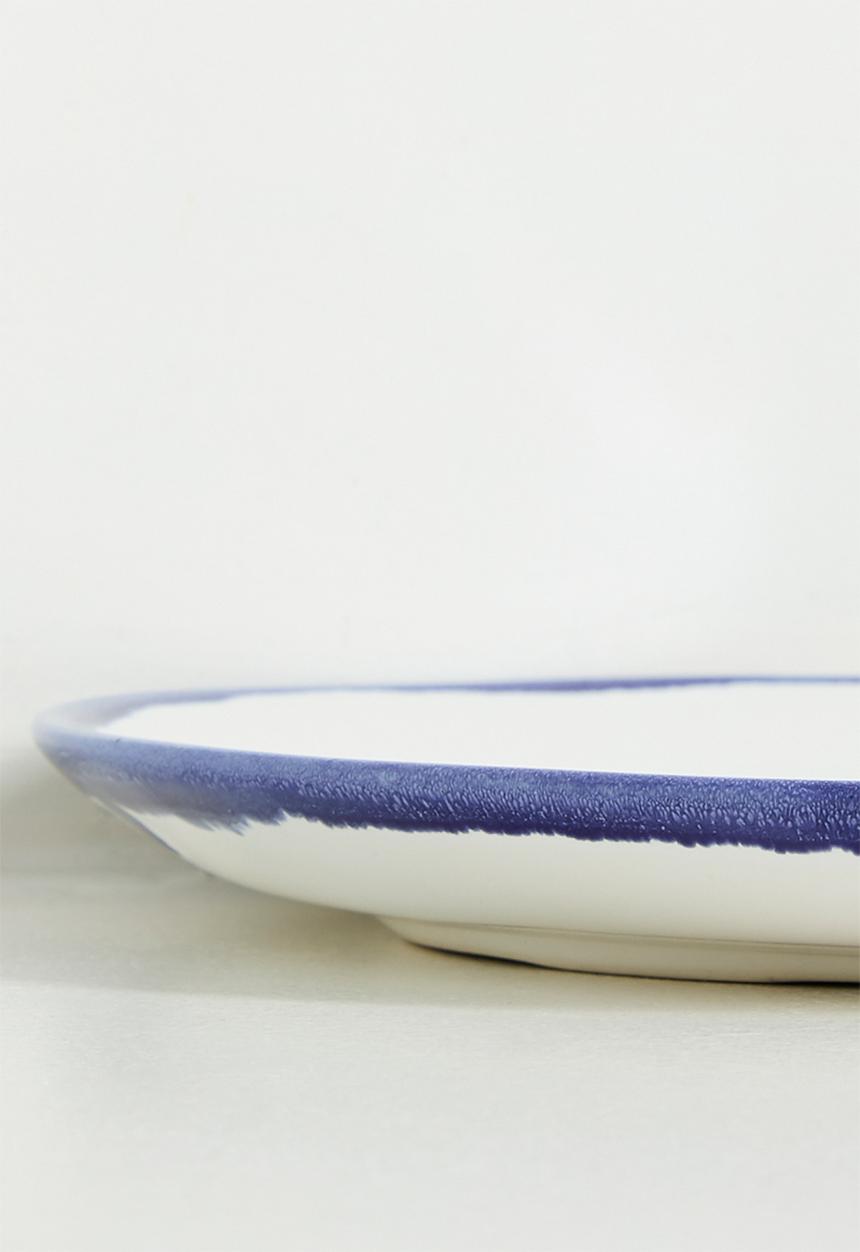 Urchin Art - Crab side plate - Blue & White