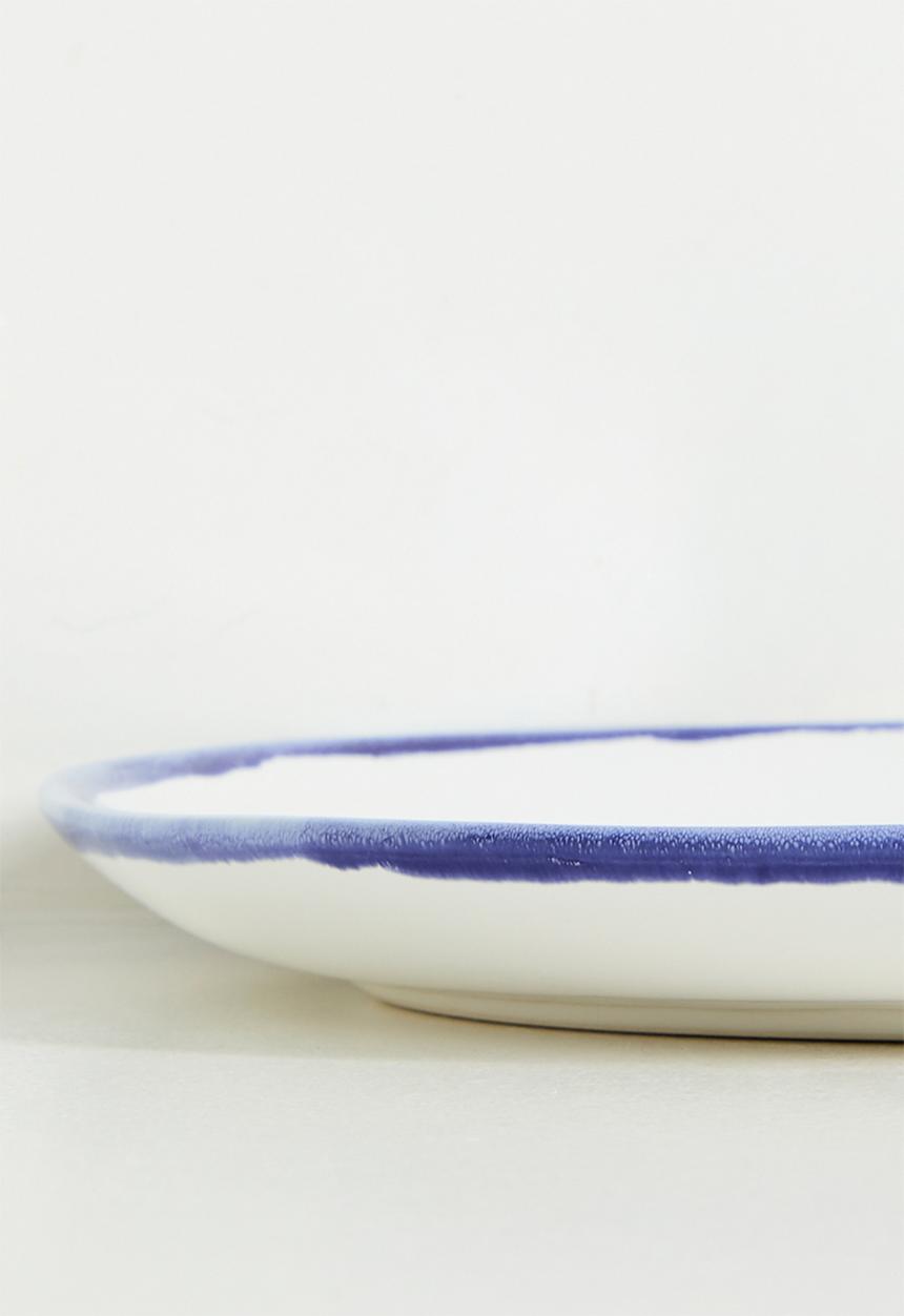 Urchin Art - Shell side plate - Blue & White