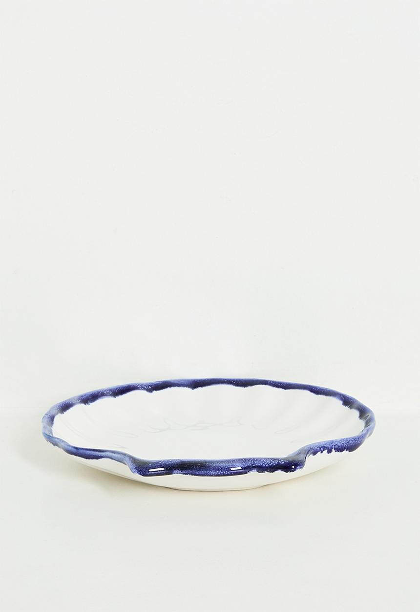 Urchin Art - Shell side plate - Blue & White