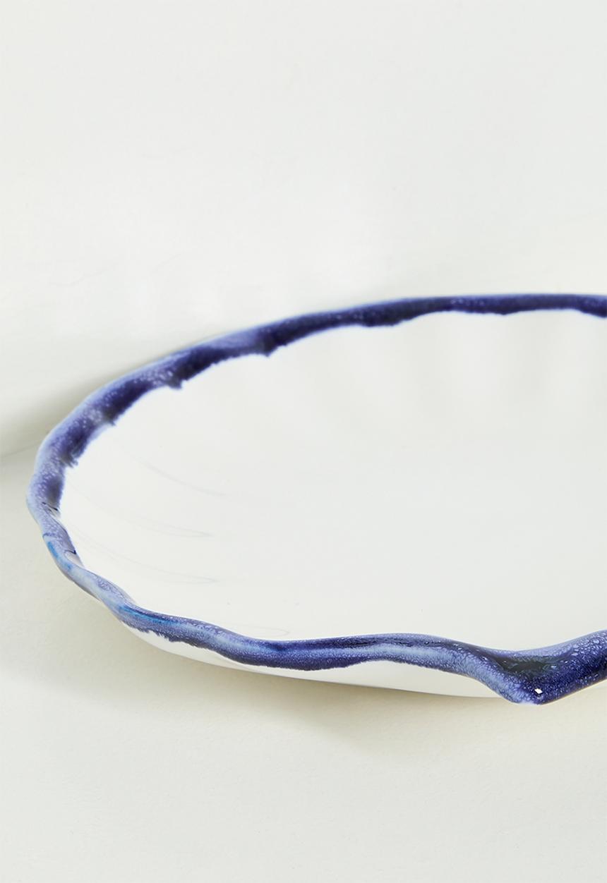 Urchin Art - Shell side plate - Blue & White