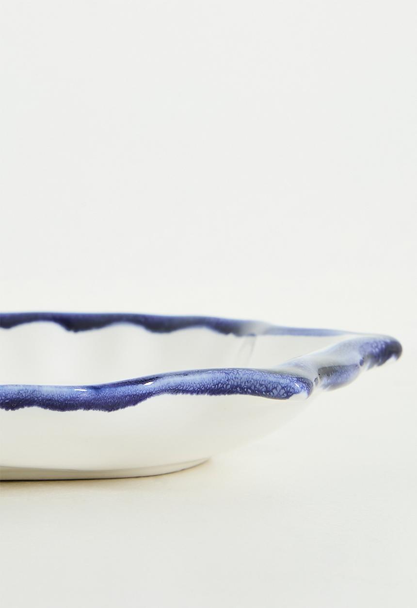 Urchin Art - Shell side plate - Blue & White