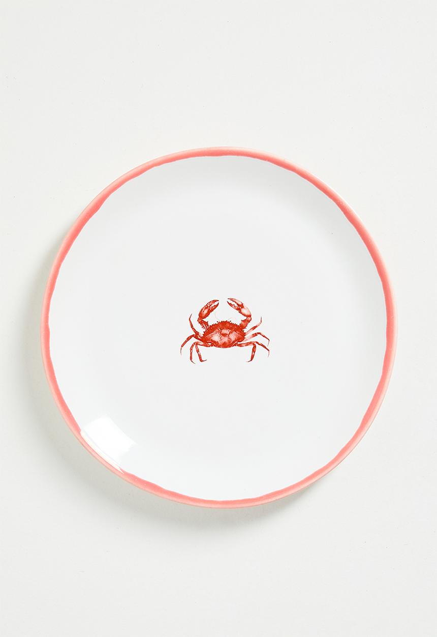Urchin Art - Crab side plate - Coral