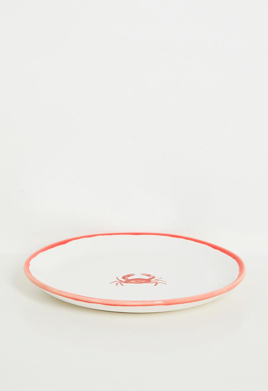 Urchin Art - Crab side plate - Coral